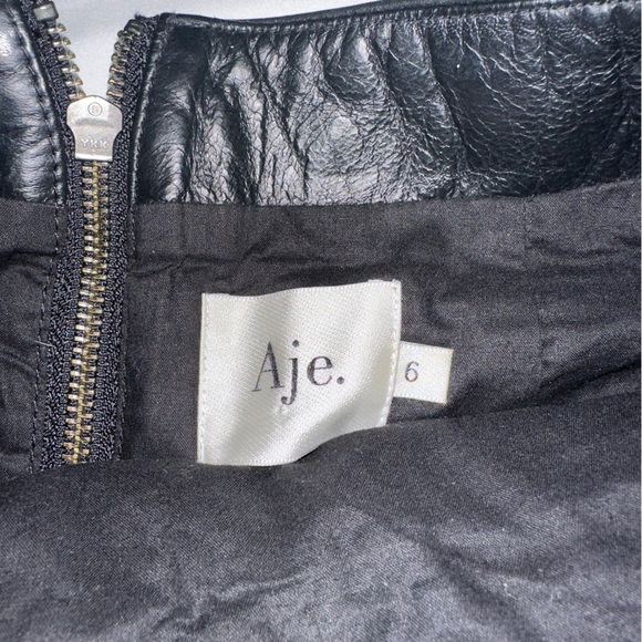 AJE Banskia Ruffled Leather Mini Skirt - Picture 5 of 6